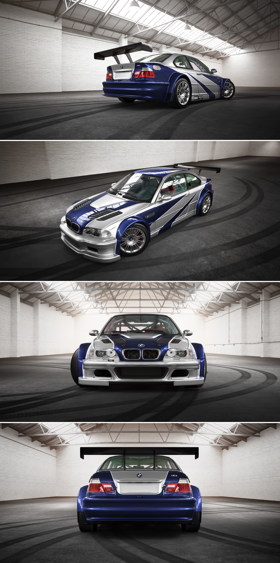 BMW M3 GTR 2005 (NFS Most Wanted Edition) - Работа из галереи 3D Моделей