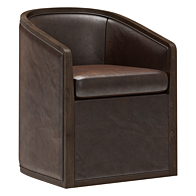Restoration Hardware Arden Leather Swivel Chair Arm chair 3D model