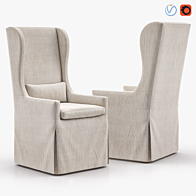Brougham wingback best sale chair and ottoman