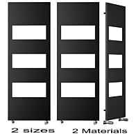Arezzo anthracite 1380 x 600mm designer towel rail top