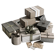 Gucci Gift Packaging Boxes and Paper Bags 3D model