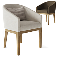 Morgan barrelback slope fabric armchair shop