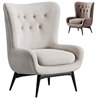 Brougham wingback on sale chair and ottoman