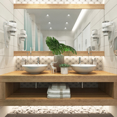 Design women's changing rooms in the spa