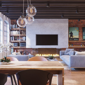 Design - living room  loft apartment