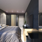 Dark bedroom