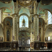 Orthodox Cathedlal Interior. Kaliningrad.