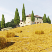 Тосканский пейзаж (сделано по референсу)