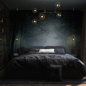 Dark bedroom
