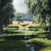 CGI Rural landscape 3D