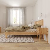 Визуализация спальни в скандинавском стиле