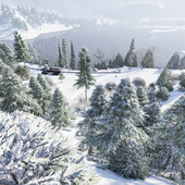 Winter in the mountains/Зима в горах
