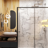Marble_wood restroom