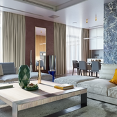 Визуализация интерьера апартаментов от SL Project (Aiya design)