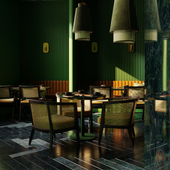 The Fluted Emerald Elgin Cafe (made by reference)(сделано по референсу)