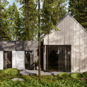 House in the spruce forest
