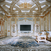 Living room. Luxury classic. 2019