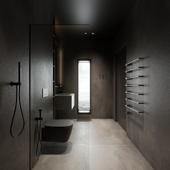 Aesthetic dark bathroom