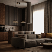 Kitchen-living room design