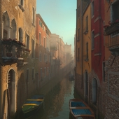 Foggy morning in Venice (работа по референсу)
