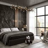 Black Bedroom Interior by Quality Pro