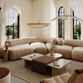 Living room in beige mood