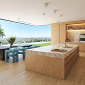 Contemporary Kitchen on Mulholland Drive