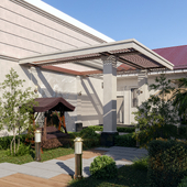 Exterior design of a cottage villa