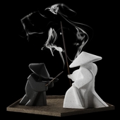 Decorative Sculpture Eternal Duel