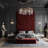 Black and Red Bedroom Design