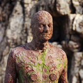 Anthony Gormley sculpture on the beach.