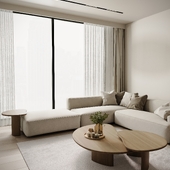 German residential project - Living room and kitchen