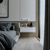 Baku- Ag Sheher_Apartment_Minimalistic Bedroom Design.