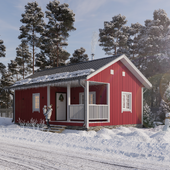 Домик у зимней дороги