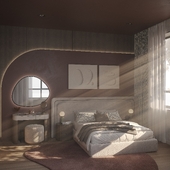 “Современный интерьер в Мехдиабаде — спальня в мягких тонах”