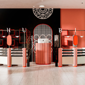 Новый дизайн торгового острова для продажи бижутерии.