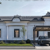Facade design before after villa