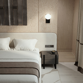 Спальня в стиле минимализм с японскими мотивами