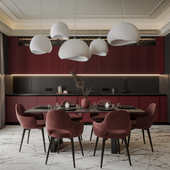 Визуализация кухни-гостиной