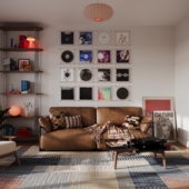 visualization | living room | retro style