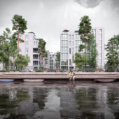 Nordic Riverside Courtyard