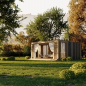 Hotel lodge in the forest