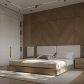 Modern & Minimalistic Master Bedroom | Interior 3D Visualization​​​​​​​.