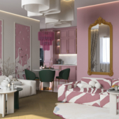 KITCHEN-LIVING ROOM "PINK"