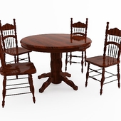 Table and chairs in the country style