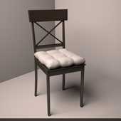 Wooden chair with cushion