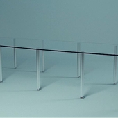 Glass table in peregovorku
