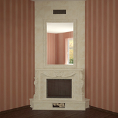 Fireplace with built-in zekralom