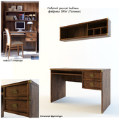 Desk and bookcase Indiana BRW