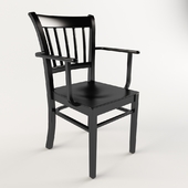 Chair with elbow supports, black